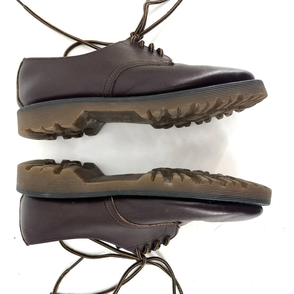 Dr Marten's Brown Leather 1461 4-eye Brown Oxford Lace up Made in England Men 6‎